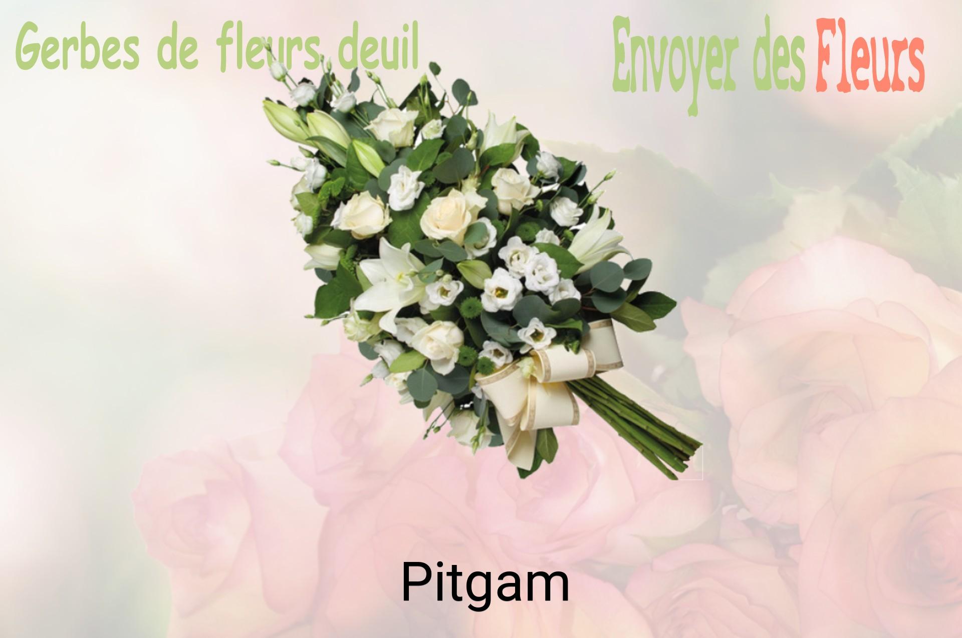 Gerbe de fleurs de deuil livrée à Pitgam